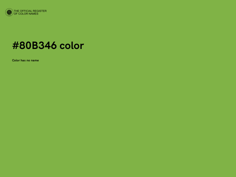 #80B346 color image