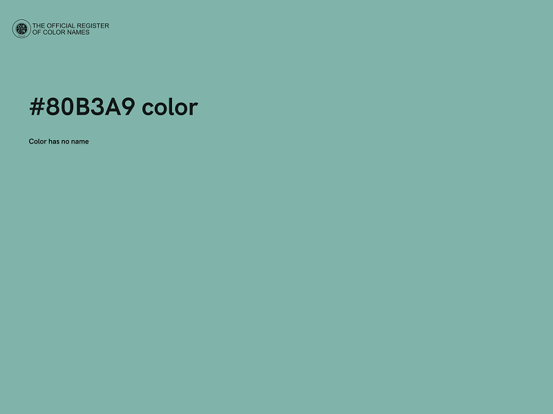 #80B3A9 color image