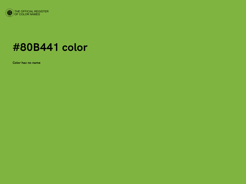 #80B441 color image