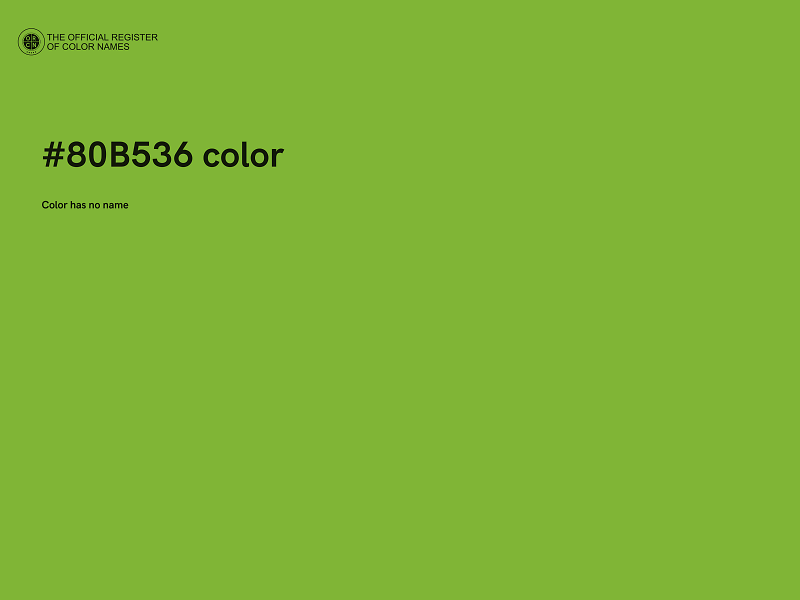 #80B536 color image