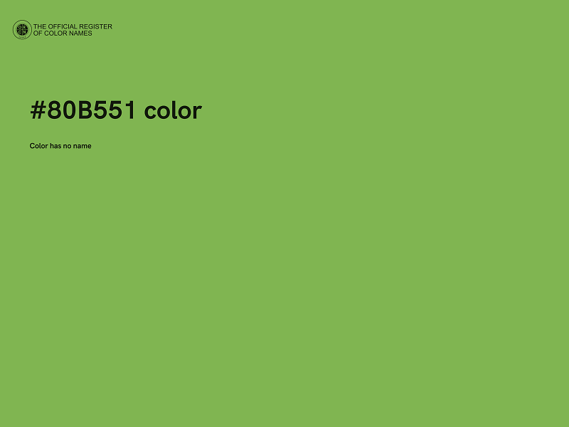 #80B551 color image