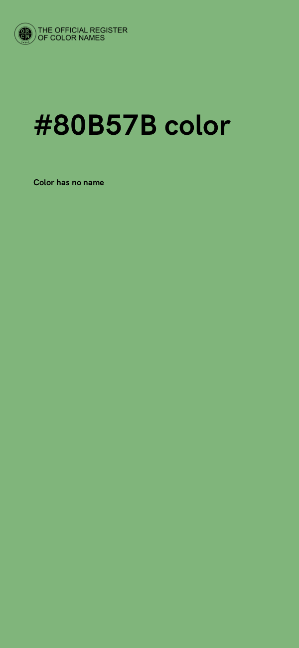 #80B57B color image