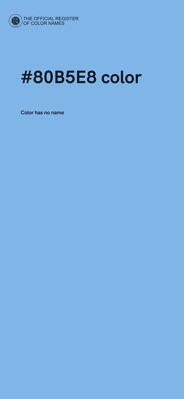 #80B5E8 color image