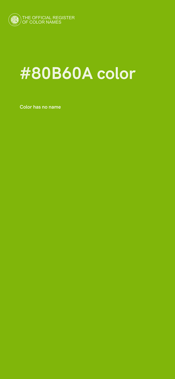 #80B60A color image