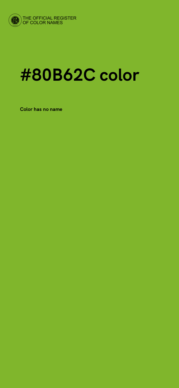 #80B62C color image