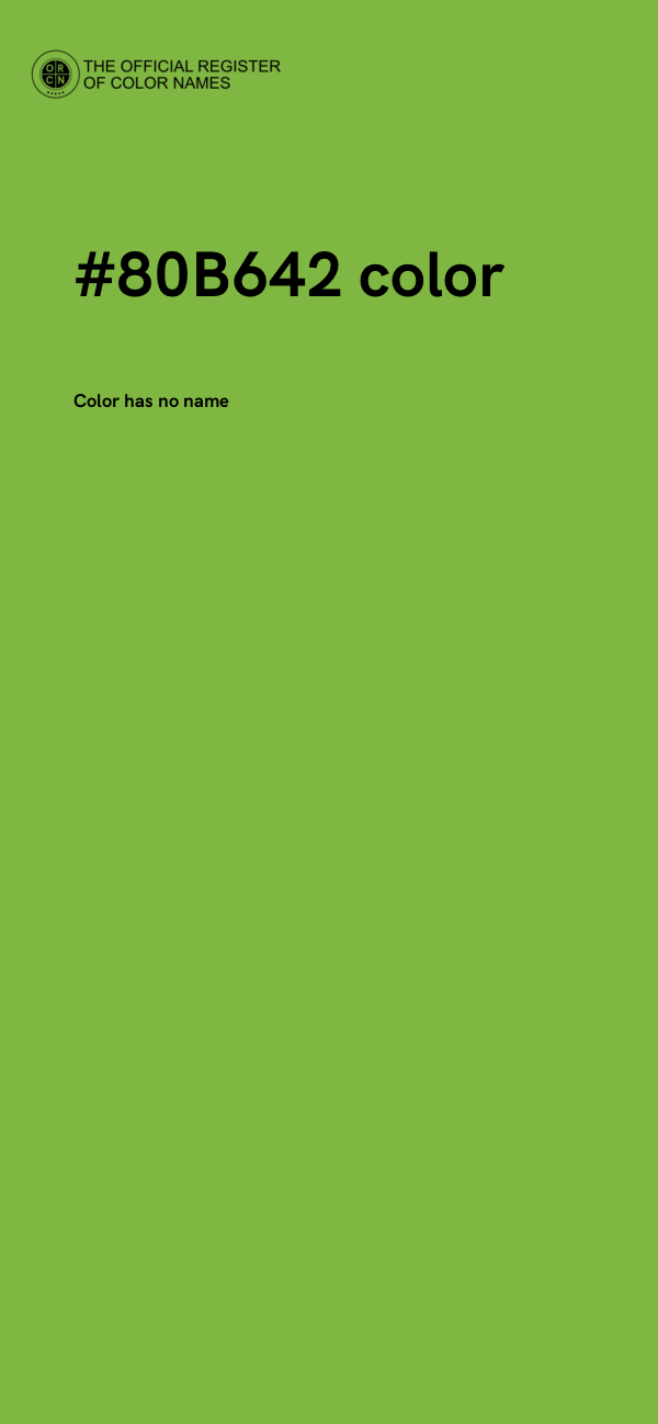#80B642 color image