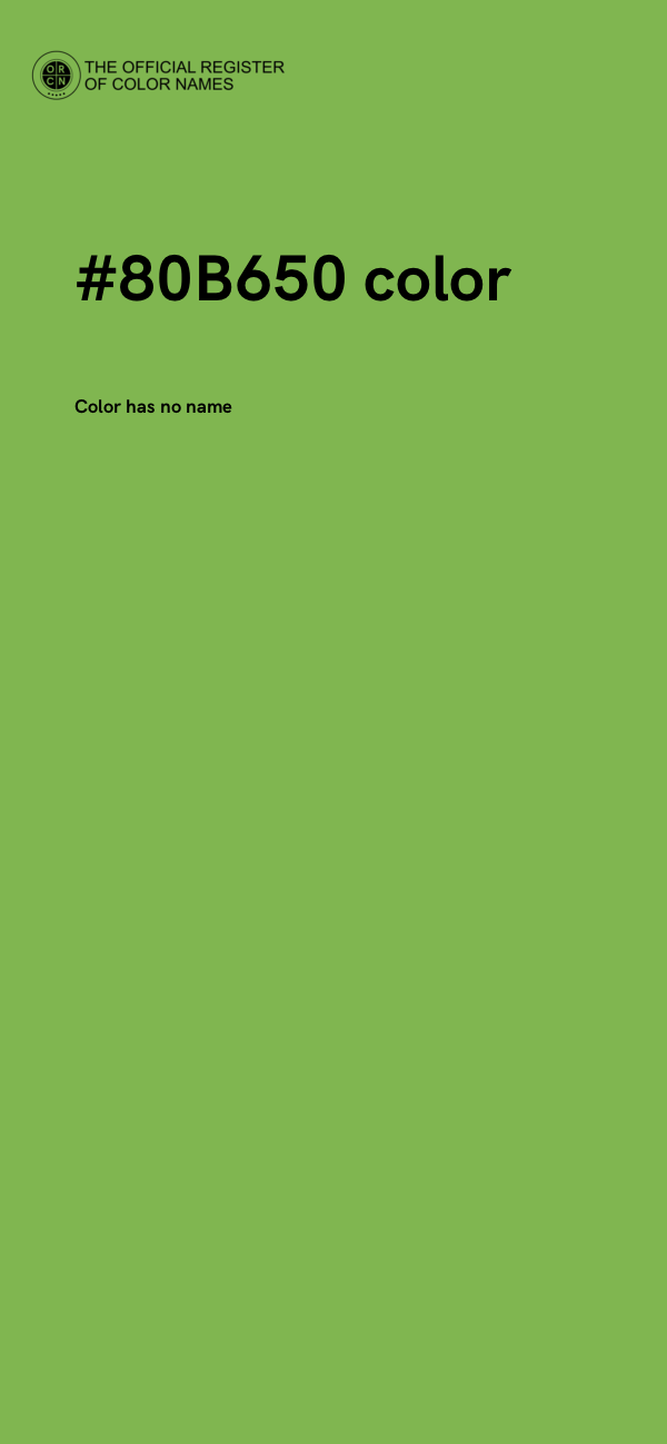 #80B650 color image