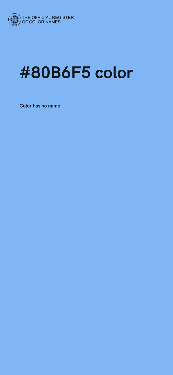 #80B6F5 color image