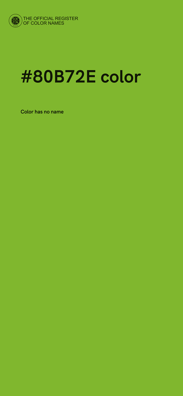 #80B72E color image