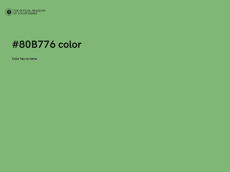 #80B776 color image