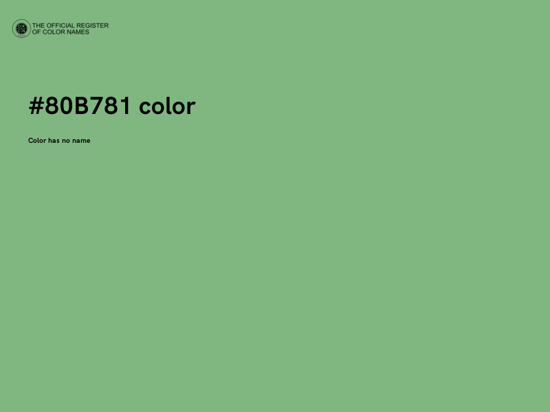 #80B781 color image
