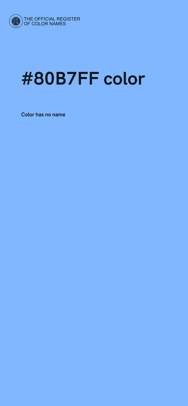 #80B7FF color image