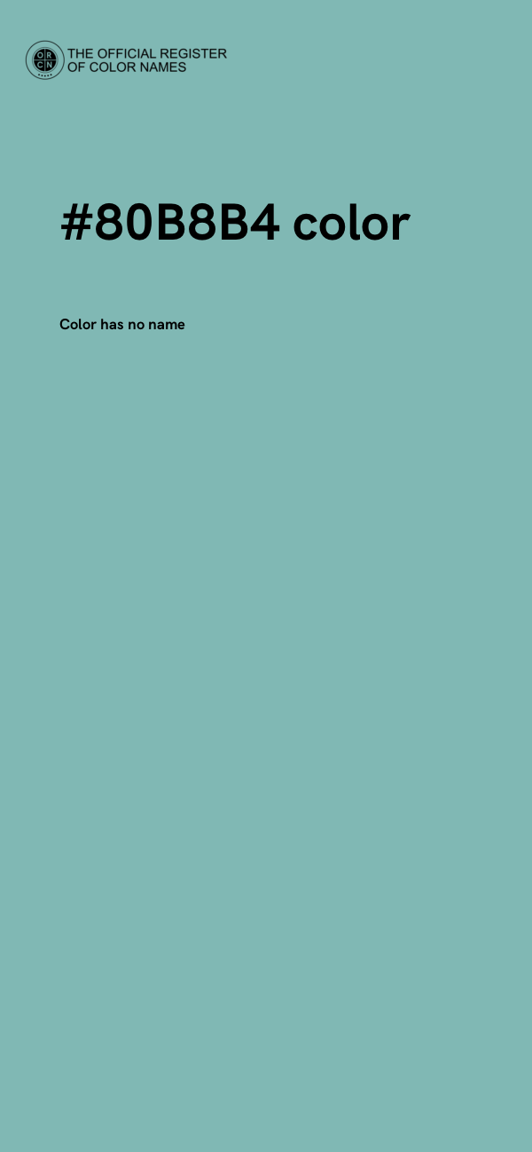 #80B8B4 color image