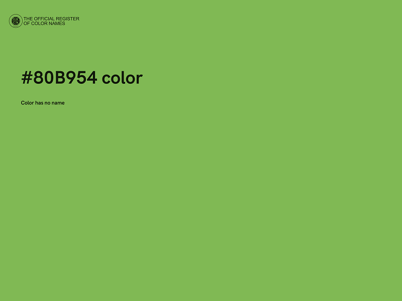 #80B954 color image