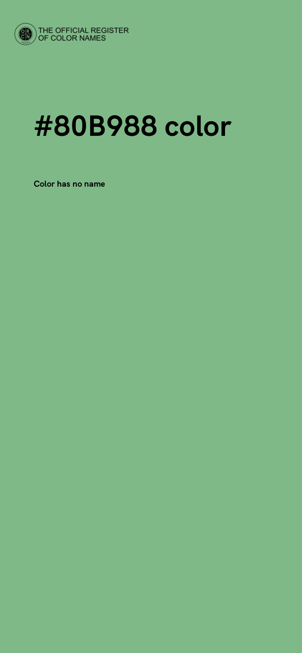 #80B988 color image