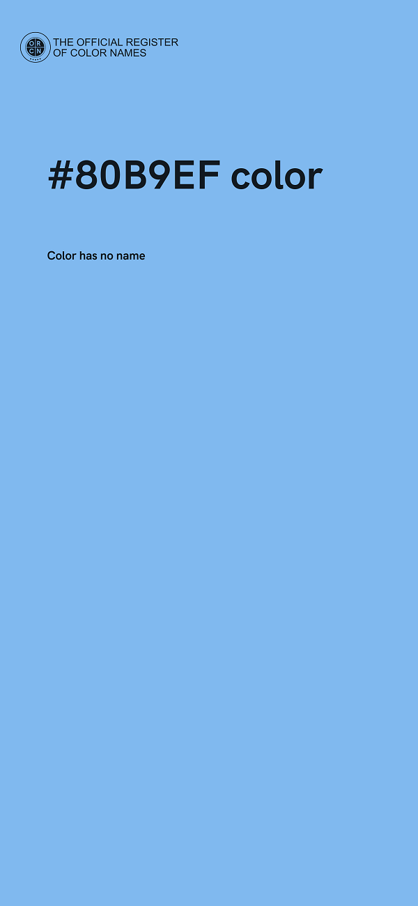 #80B9EF color image