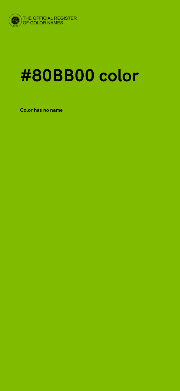 #80BB00 color image