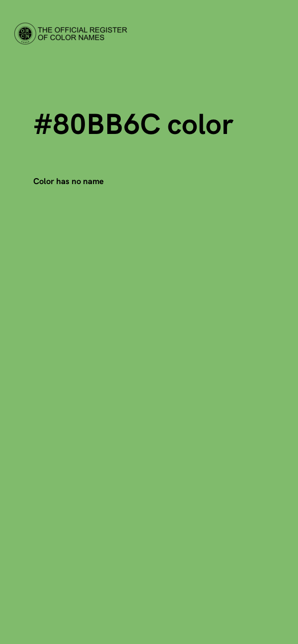 #80BB6C color image