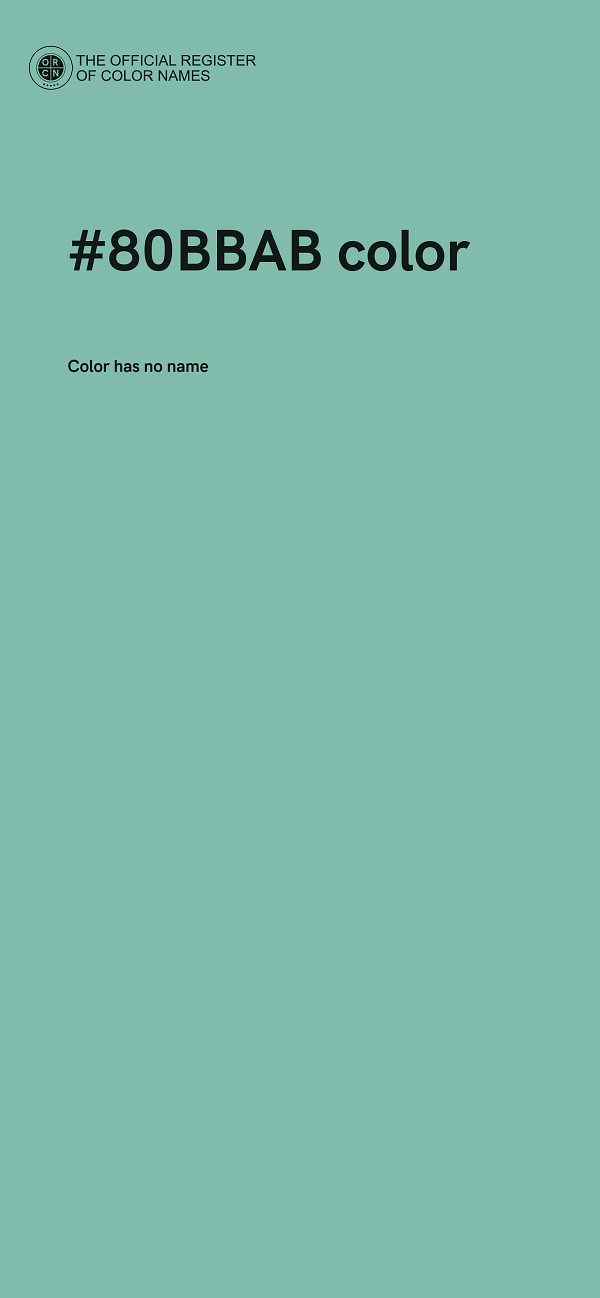 #80BBAB color image