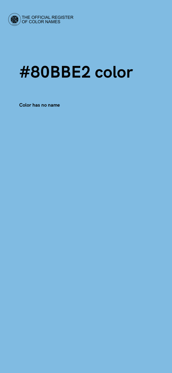 #80BBE2 color image