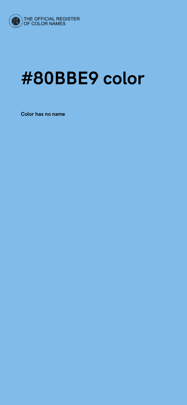 #80BBE9 color image