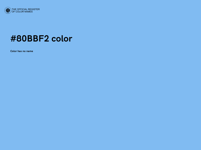#80BBF2 color image