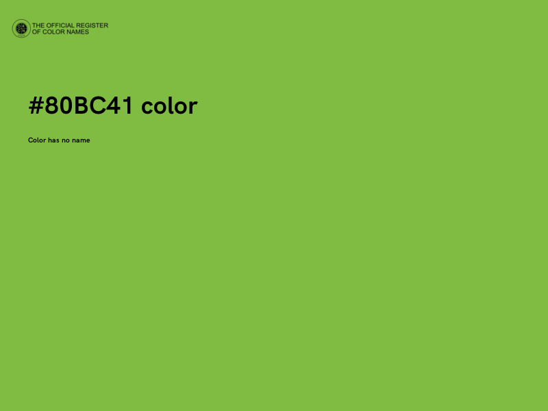 #80BC41 color image