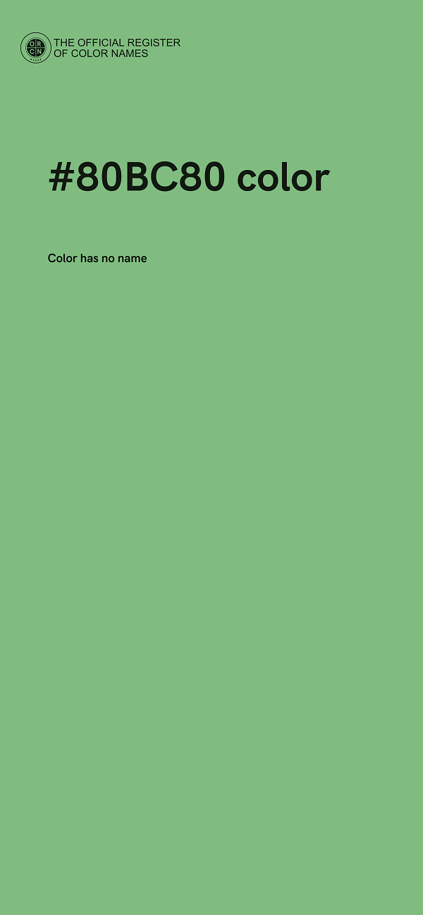#80BC80 color image