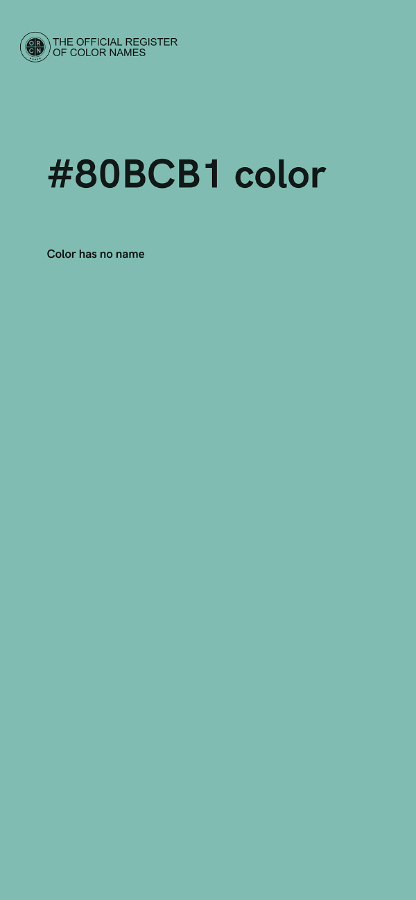 #80BCB1 color image