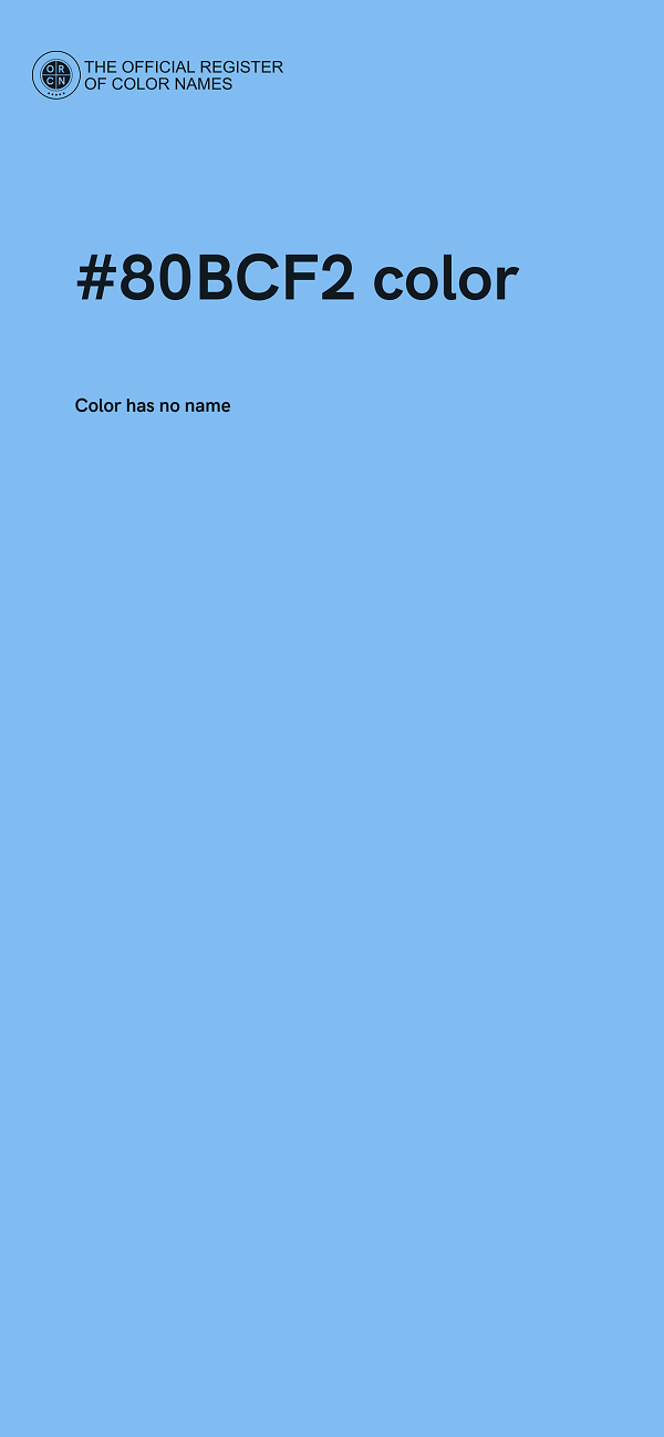 #80BCF2 color image