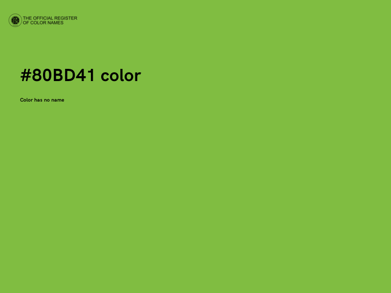 #80BD41 color image