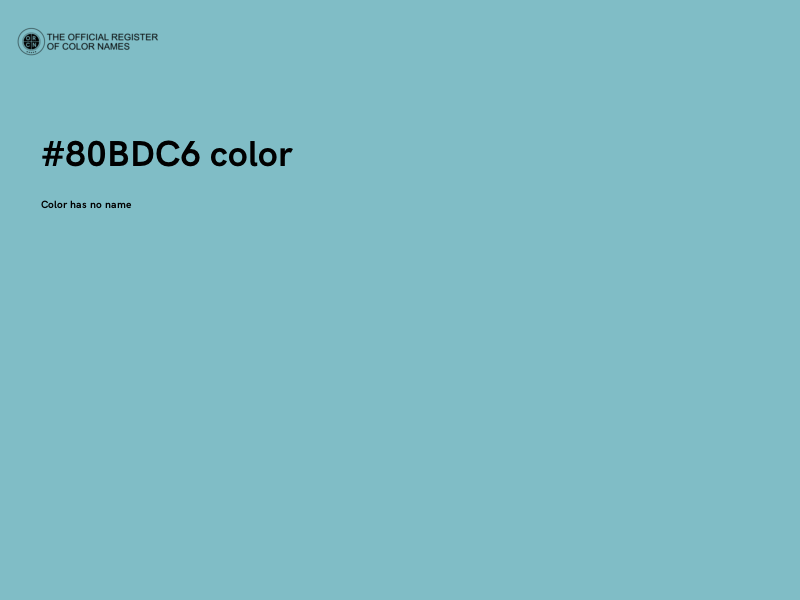 #80BDC6 color image