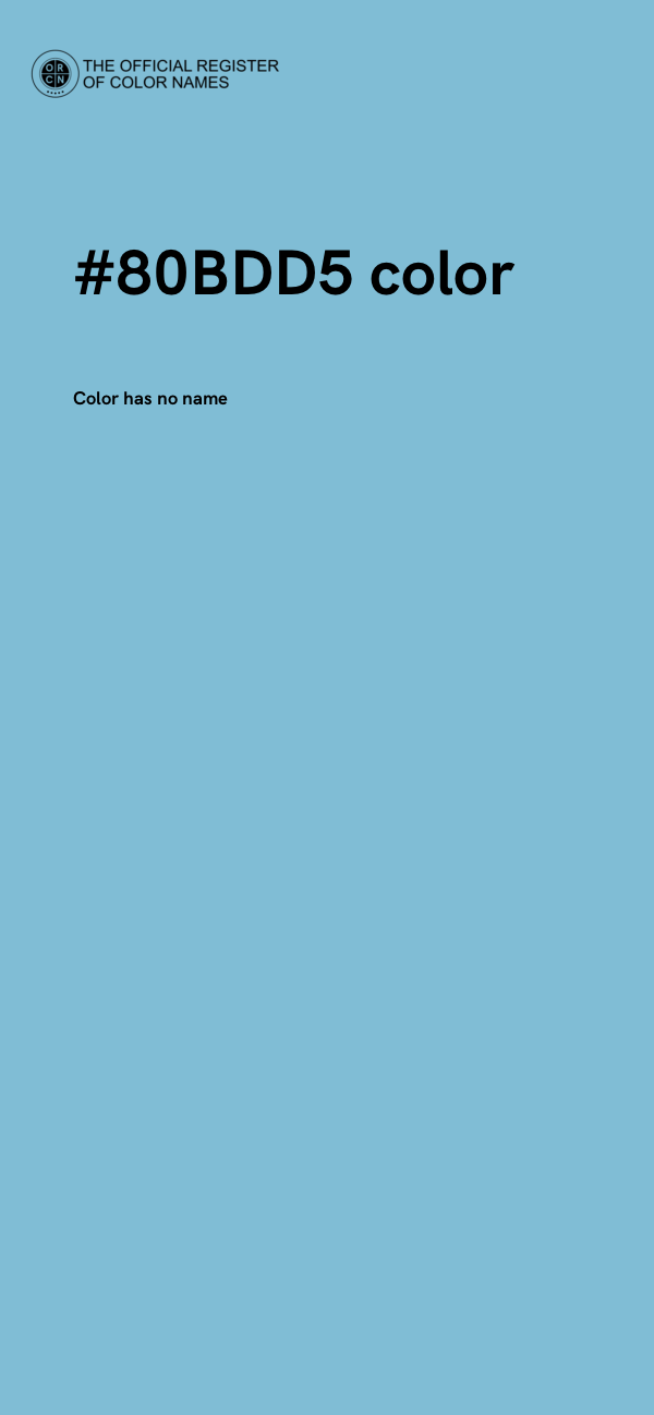 #80BDD5 color image