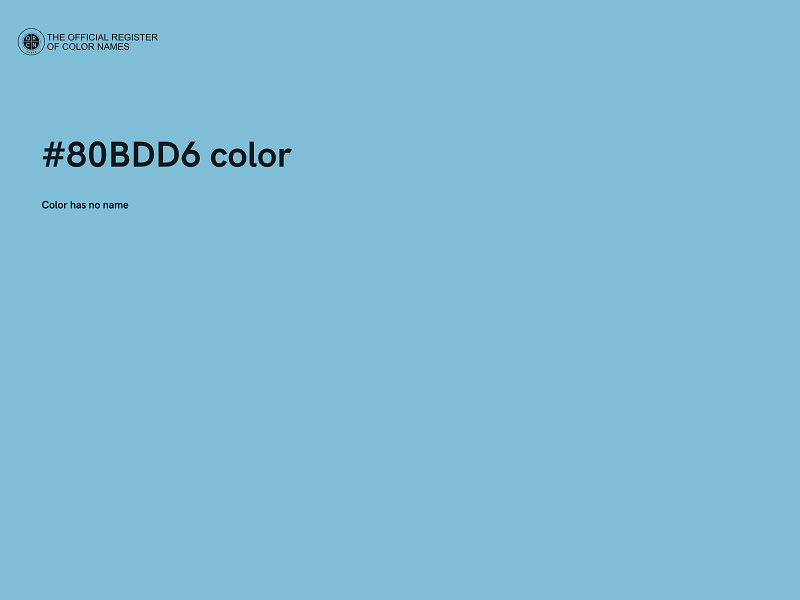 #80BDD6 color image