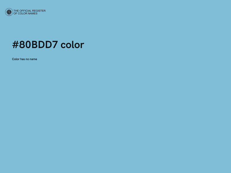 #80BDD7 color image