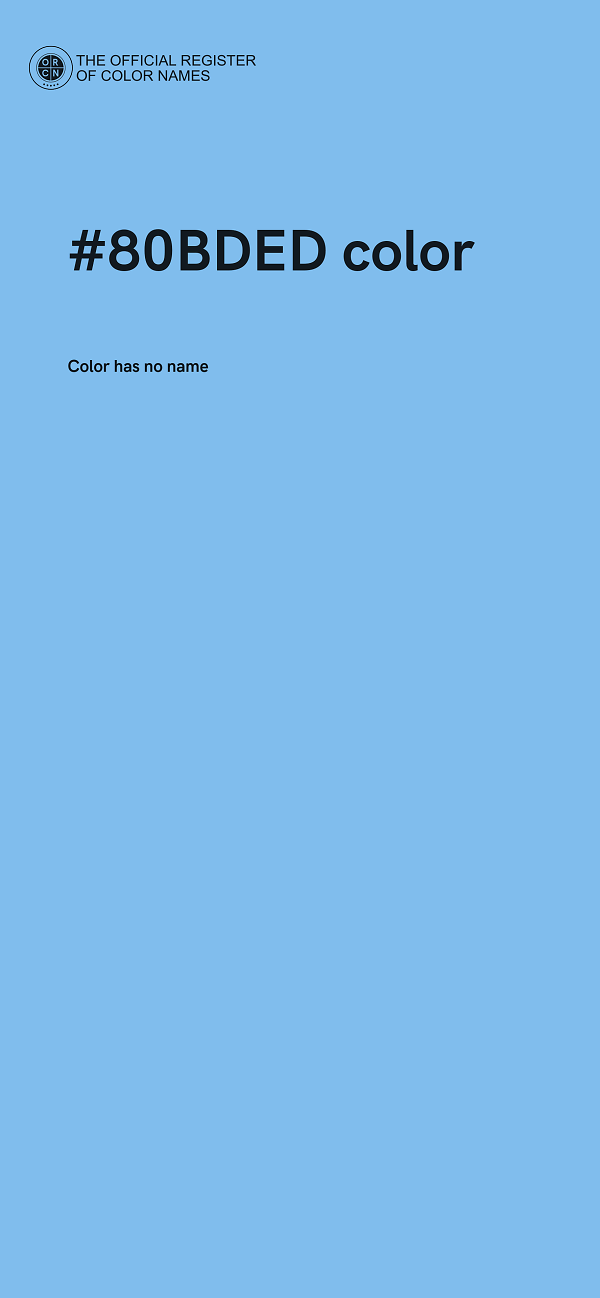 #80BDED color image