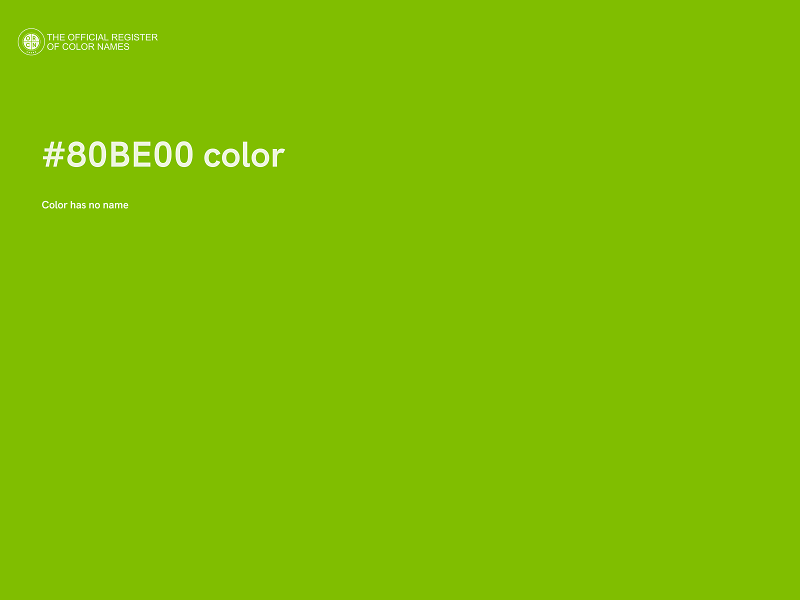 #80BE00 color image