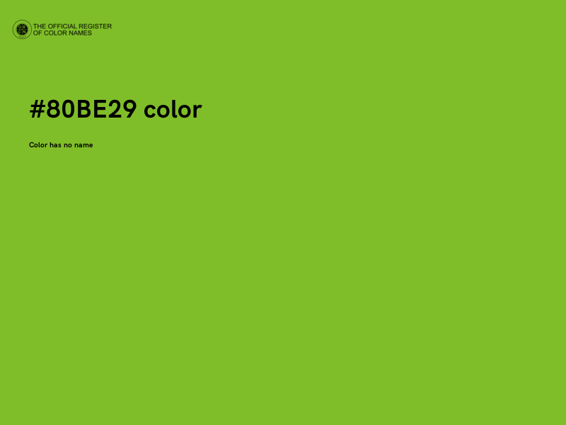 #80BE29 color image