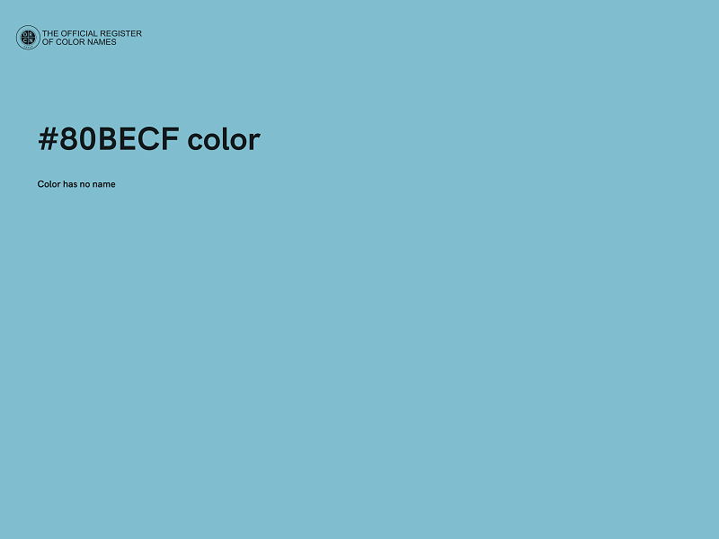 #80BECF color image