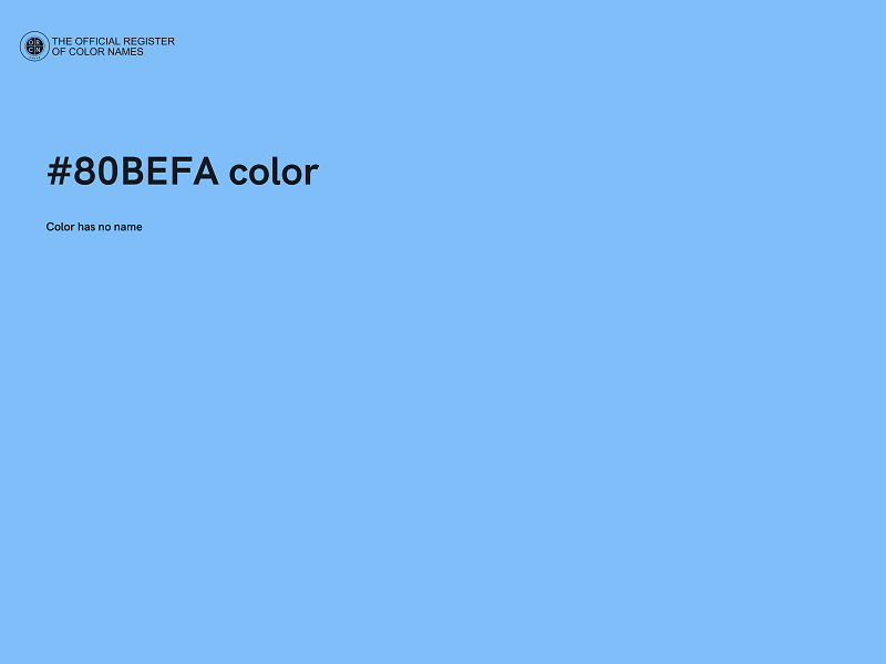 #80BEFA color image