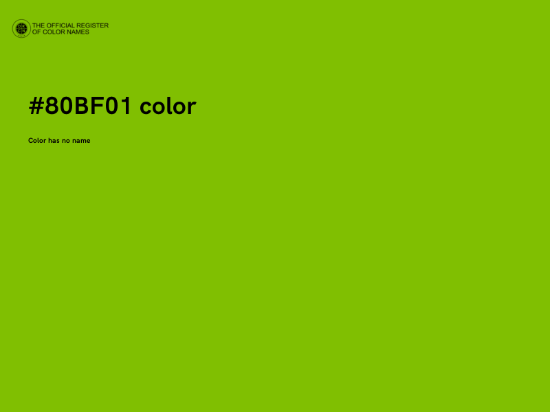#80BF01 color image