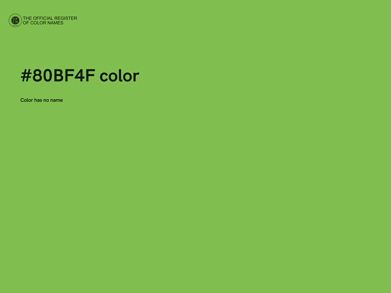 #80BF4F color image