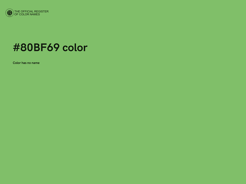 #80BF69 color image
