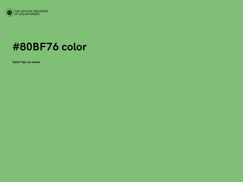 #80BF76 color image