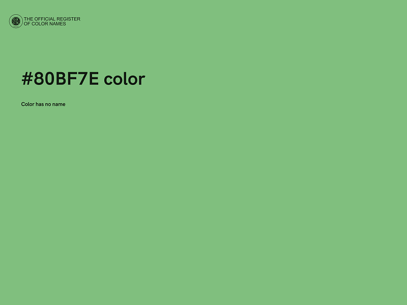 #80BF7E color image