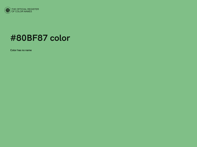 #80BF87 color image