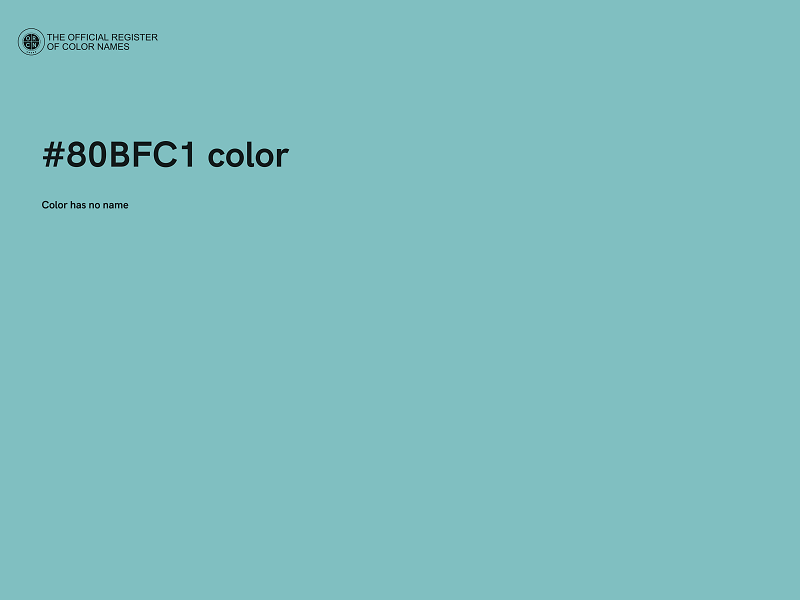 #80BFC1 color image