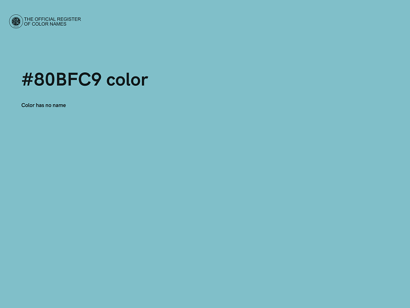 #80BFC9 color image