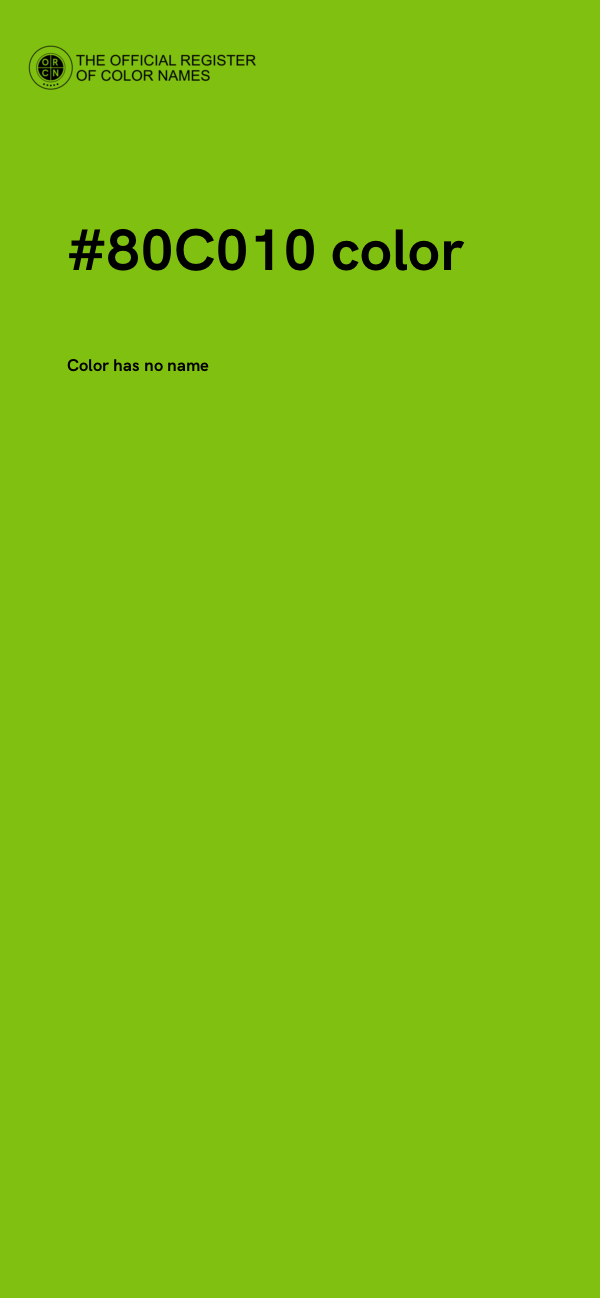 #80C010 color image