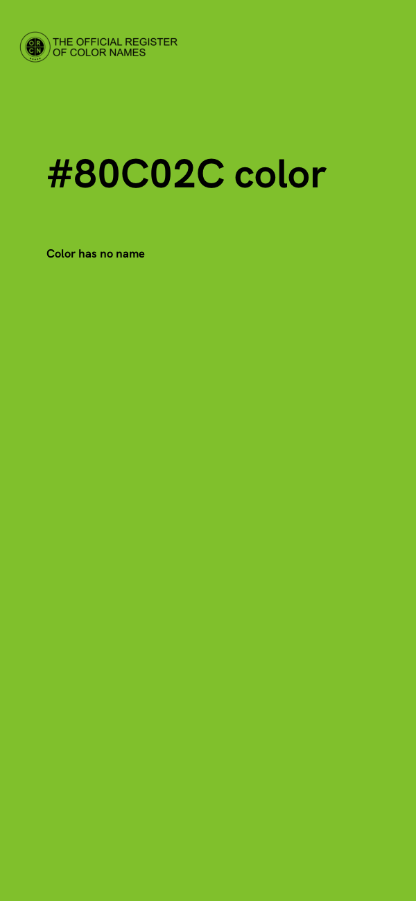 #80C02C color image